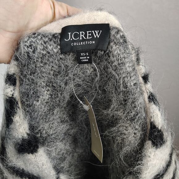 J.Crew Collection Snowflake V-Neck Brushed Alpaca Sweater Size XS/S - Picture 15 of 15